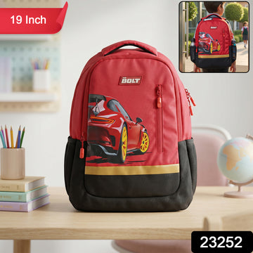 19-inch School Bag with Car Design for Kids (Mix Color) - KPYARD