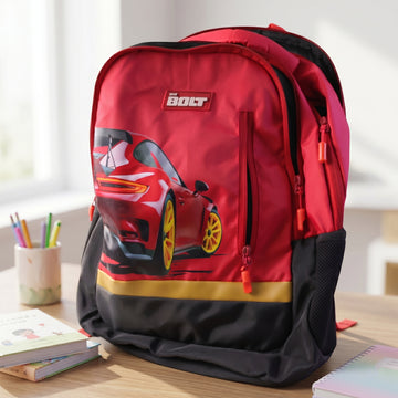 19-inch School Bag with Car Design for Kids (Mix Color) - KPYARD