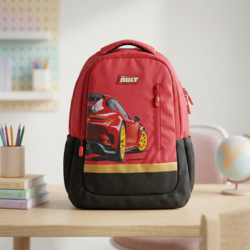 19-inch School Bag with Car Design for Kids (Mix Color) - KPYARD