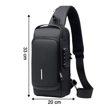 Anti-Theft Crossbody Sling Bag with USB Charging Port - KPYARD