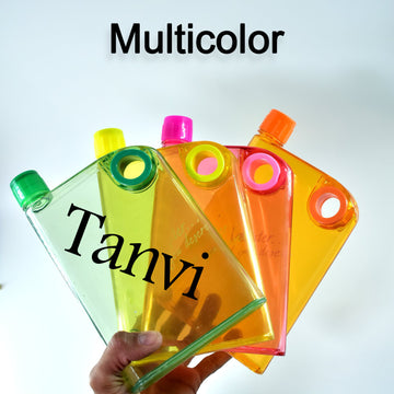 Customize Notebook Style Slim Water Bottle (380 ml, Multicolor) - KPYARD