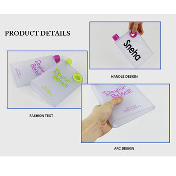 Customize Notebook Style Slim Water Bottle (380 ml, Multicolor) - KPYARD