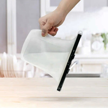 Silicone Food Bag – Leakproof, Flat Bottom, BPA-Free, Microwave & Dishwasher Safe - KPYARD