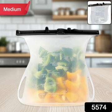 Silicone Food Bag – Leakproof, Flat Bottom, BPA-Free, Microwave & Dishwasher Safe - KPYARD