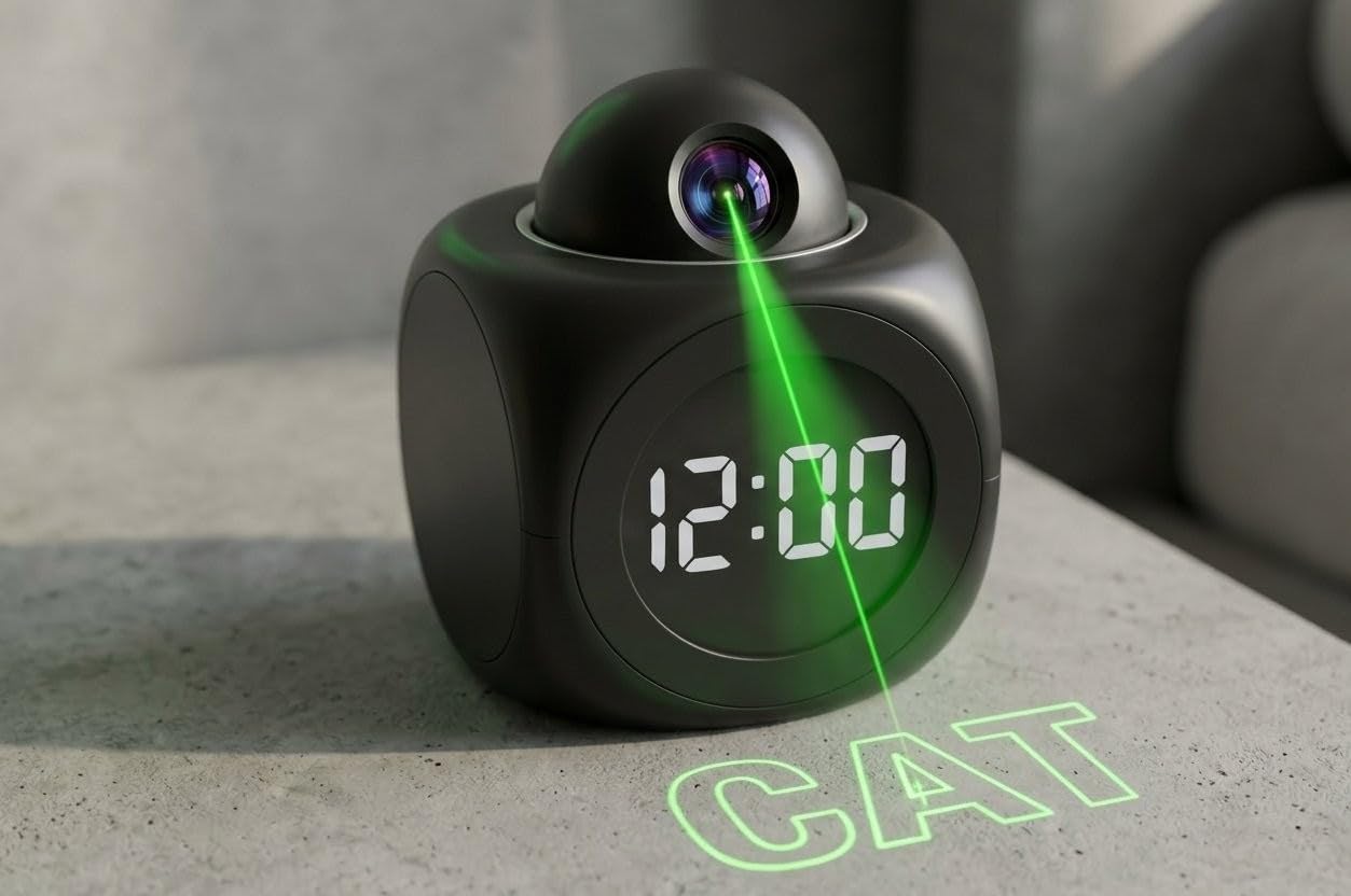  Digital LED Projection Alarm Clock with Voice Talkback  - KPYARD