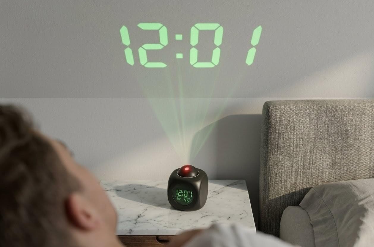  Digital LED Projection Alarm Clock with Voice Talkback  - KPYARD