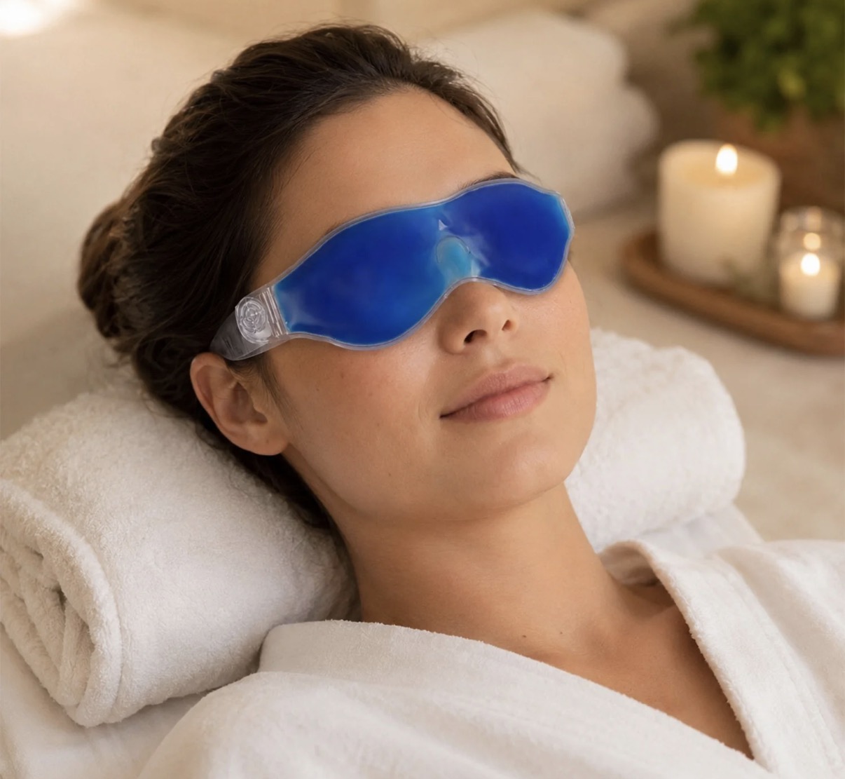 Cold Eye Mask With Stick-on Straps - LuxeLoom