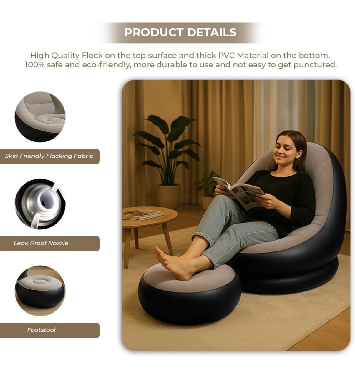 Inflatable Sofa – Comfortable & Portable Air Sofa - LuxeLoom