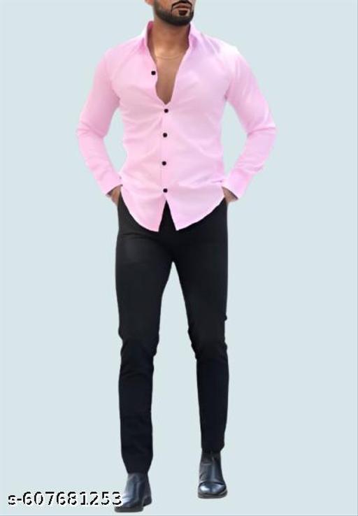 Blush Pink Classic Fit Men's Shirt - Lyca Vogue