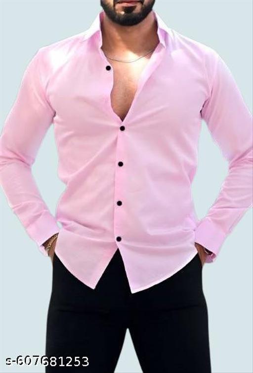 Blush Pink Classic Fit Men's Shirt - Lyca Vogue