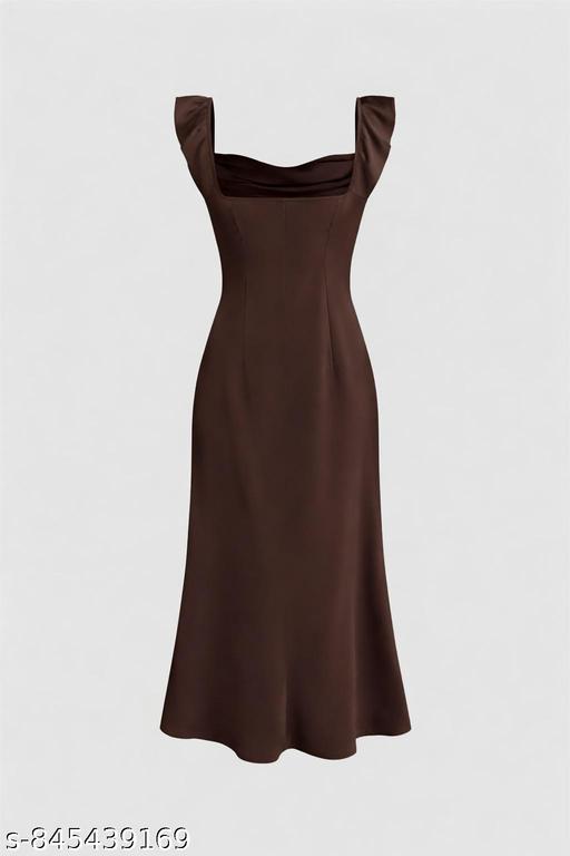 Elegant Ruffle﻿ Bodycon Maxi Dress - Lyca Vogue