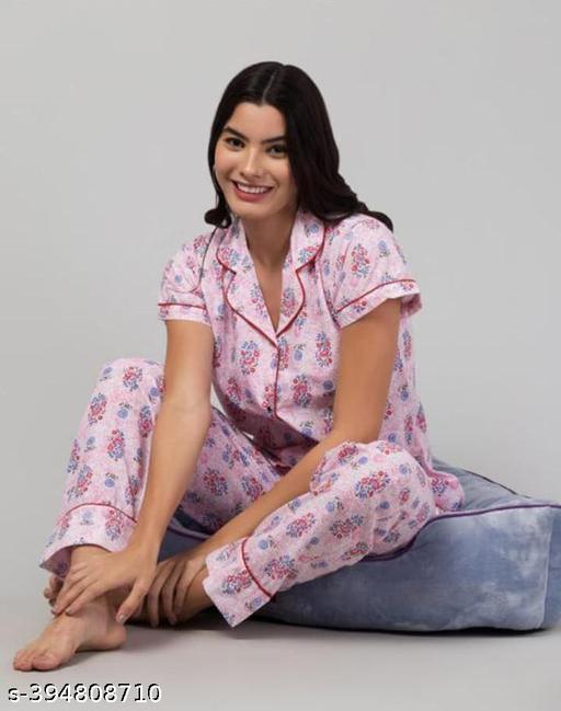 Maroon Dream Comfort Printed Night Suit for Women & Girls - Lyca Vogue