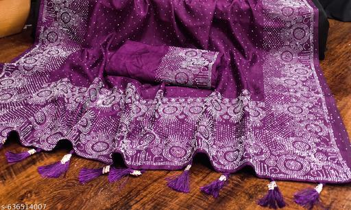 New Kumari Kanha Creation saree with Swarovski design in all over saree with heavy stone work. saree with partywear and festivalwear. - MC FASHIONS