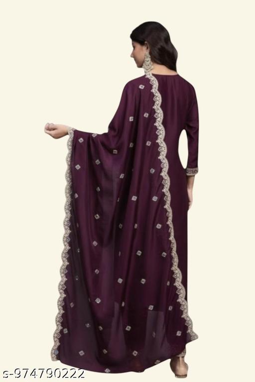 Women Embroidered Kurti Pant With Duppta Set  - MC FASHIONS