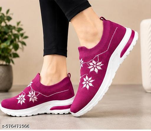 Women’s Floral Air Cushion Slip-On Walking Shoes | Lightweight Breathable Casual Sneakers for Daily Wear - MC FASHIONS