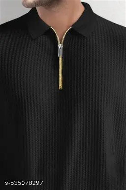 Men Polo Neck Full Sleeve Cotton Blend Regular Tshirt - MC-FASHIONS.COM