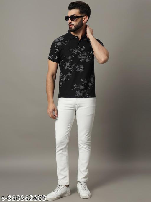 Regular Fit Collar Neck Plain Half Sleeve Breathable And Comfortable| Soft| Casual Wear| Solid Polo T-Shirt For Men's  - MC FASHIONS