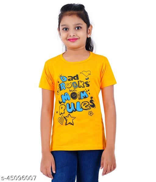 San Tee Girls Multicolor Cotton Tshirts Pack of 4 - MC FASHIONS
