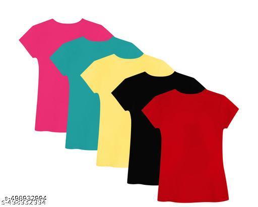 Cute girls cotton tshirt pack of 4 - MC FASHIONS