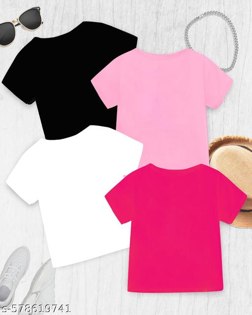 Cutiepie Stylish Girls Tshirts pack of 4 combo - MC FASHIONS