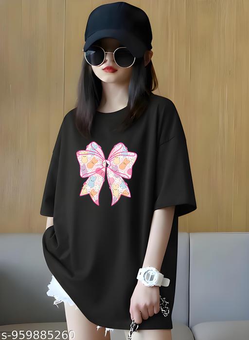 Combo Girl oversize cotton printed trendy tshirt/ kids tshirt, Girls tshirt, combo tshirt - MC FASHIONS