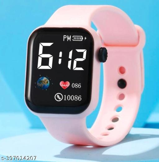 Pink Colour Small Led Light Digital Watch for Kids Girls and Womens n Girls  - MC FASHIONS