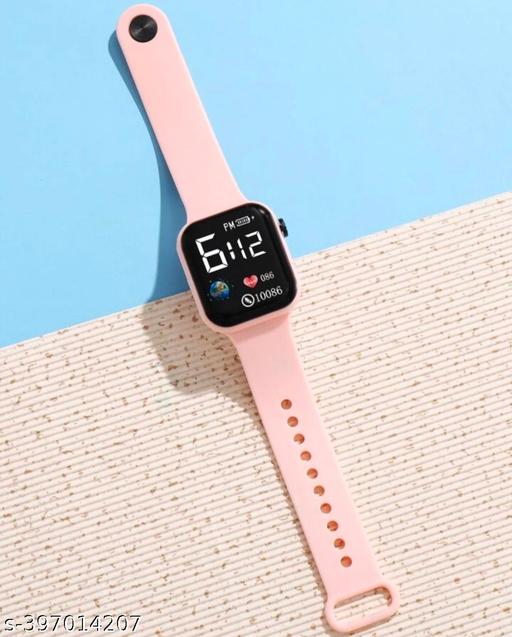 Pink Colour Small Led Light Digital Watch for Kids Girls and Womens n Girls  - MC FASHIONS