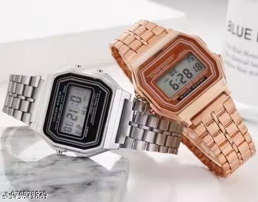 STF WR Silver and Rose Gold vintage Gasio watch Combo - MC FASHIONS