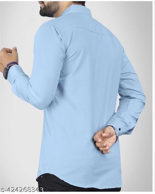 SKY BLUE MENS FORMAL N CASUAL SHIRT - MC-FASHIONS.COM