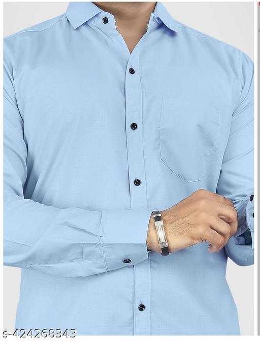SKY BLUE MENS FORMAL N CASUAL SHIRT - MC-FASHIONS.COM