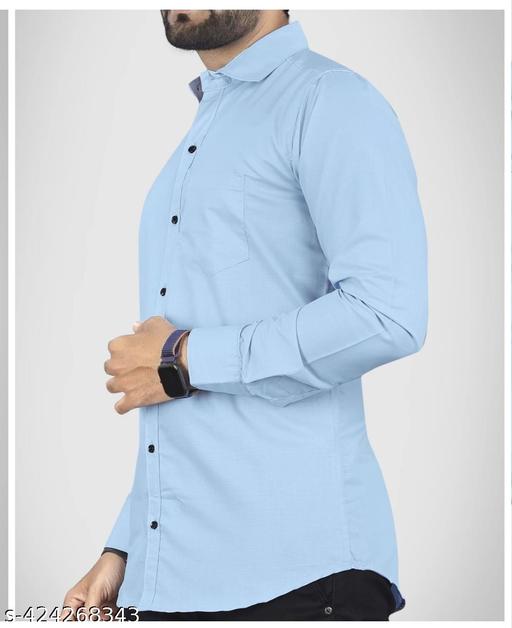 SKY BLUE MENS FORMAL N CASUAL SHIRT - MC-FASHIONS.COM