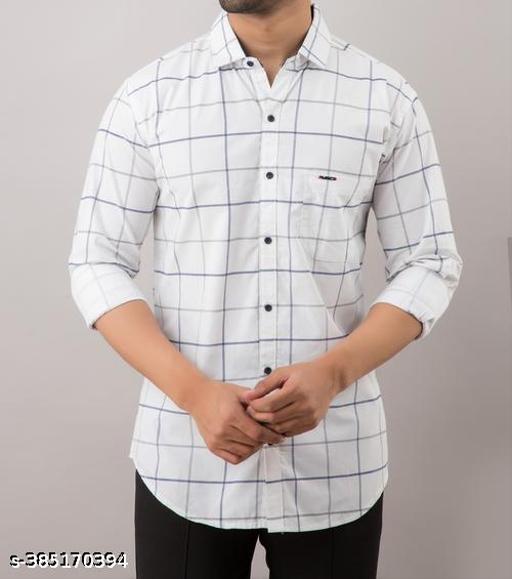 DOMINATE LIFESTYLE Solid Cotton Checkered Shirts for Men | Stylish Casual & Formal Wear - MC-FASHIONS.COM
