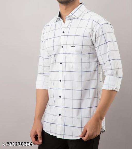 DOMINATE LIFESTYLE Solid Cotton Checkered Shirts for Men | Stylish Casual & Formal Wear - MC-FASHIONS.COM