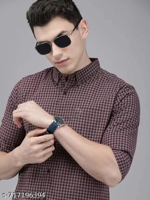 Mens Casual N Formal checkered Full Sleeves Single Pocket Shirt - MC-FASHIONS.COM