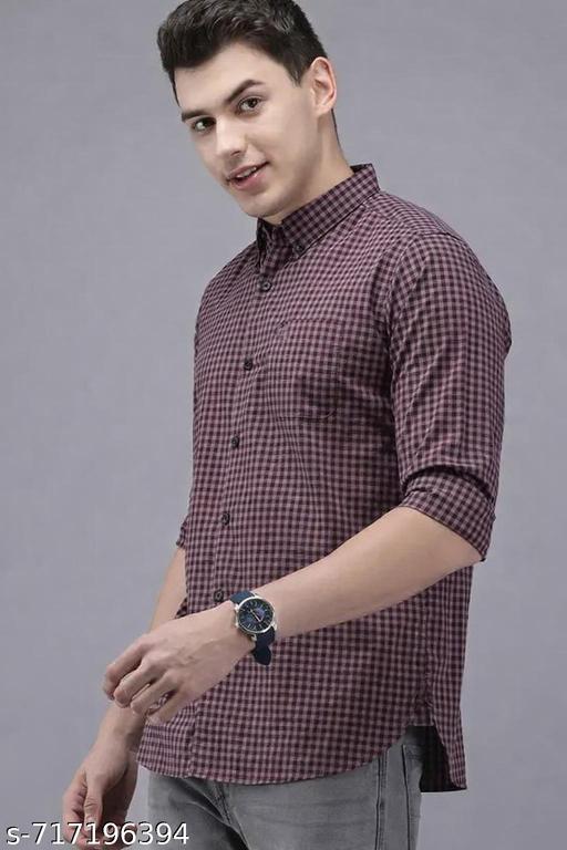 Mens Casual N Formal checkered Full Sleeves Single Pocket Shirt - MC-FASHIONS.COM