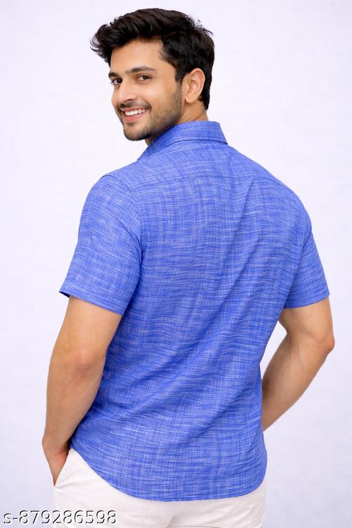 Khadi Shirt, Blue Shirt For Men, Men Shirts , Casual Shirt For Men - MC-FASHIONS.COM