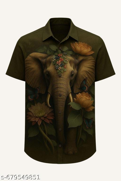 Printed shirt|Bird|Animal | Abstract |Graphic Print Cotton Blend Half Sleeve Casual Shirt For Men| Digital Print soft fabric Regular to slighly oversized Fit |Lycra-Cotton Shirt | Shirt For Men | Office Shirt | Goa Shirt |Beachwear Shirt  - MC-FASHIONS.COM