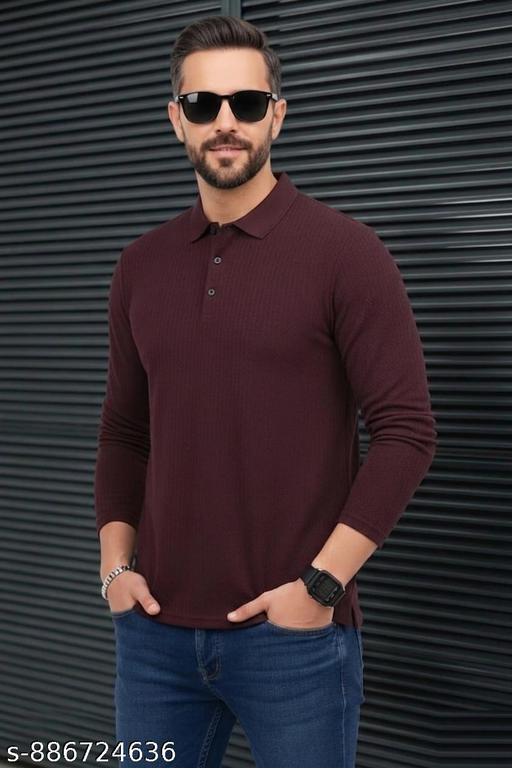 Dhanush Cloth Men POLO T-Shirt Casual Slim Fit T-Shirt Stylish T-Shirt for Men Collar Full Sleeves T-Shirt for Men Polo Neck Cotton T-Shirt polo shirts Best Quality Trendy T-Shirt - MC-FASHIONS.COM