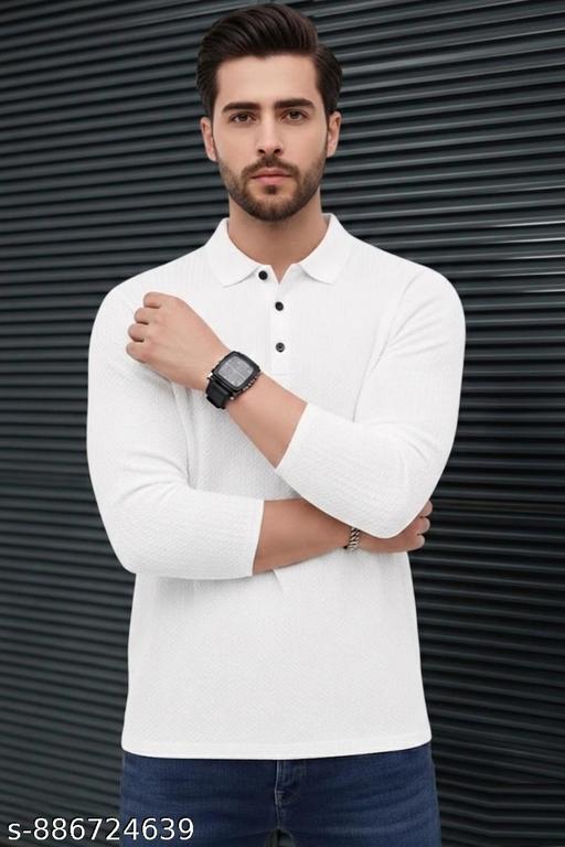 Dhanush Cloth Men POLO T-Shirt Casual Slim Fit T-Shirt Stylish T-Shirt for Men Collar Full Sleeves T-Shirt for Men Polo Neck Cotton T-Shirt polo shirts Best Quality Trendy T-Shirt - MC-FASHIONS.COM