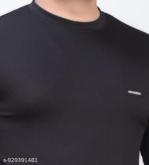 Mens Solid Full Sleeve Round neck T-Shirt - MC-FASHIONS.COM