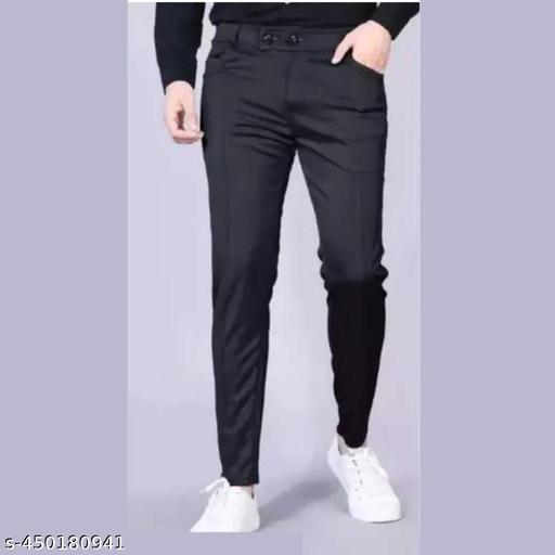 AMANHACSTAR High-Rise Tapered Trousers with Hidden Elastic Waistband for Flattering Silhouette - MC-FASHIONS.COM