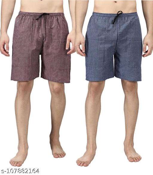 MEN BOXER STYLISH COMBO PACK OF 2 RED BLUE  - MC-FASHIONS.COM