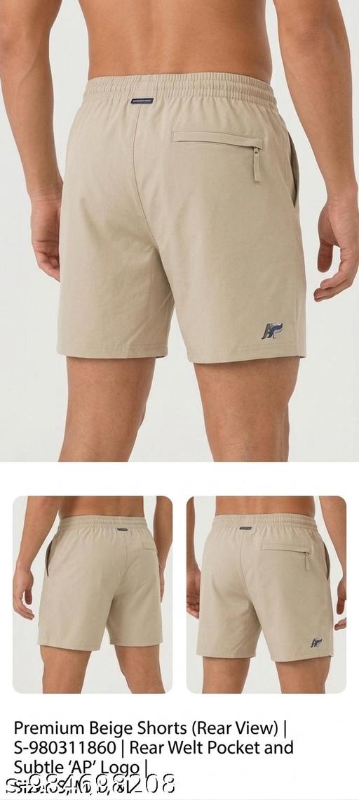 Men's Premium Beige Sports & Casual Shorts (Pack of 1) - MC-FASHIONS.COM