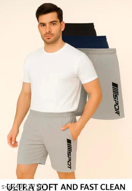 Mens sports gym shorts half pant pack of 3 - MC-FASHIONS.COM