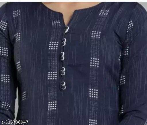 Women's Regular Khadi Kurti Pant Set with Dupatta | Dupatta Sets | Dupatta Sets For Women | Palazzo Set | Blue | - MC-FASHIONS.COM