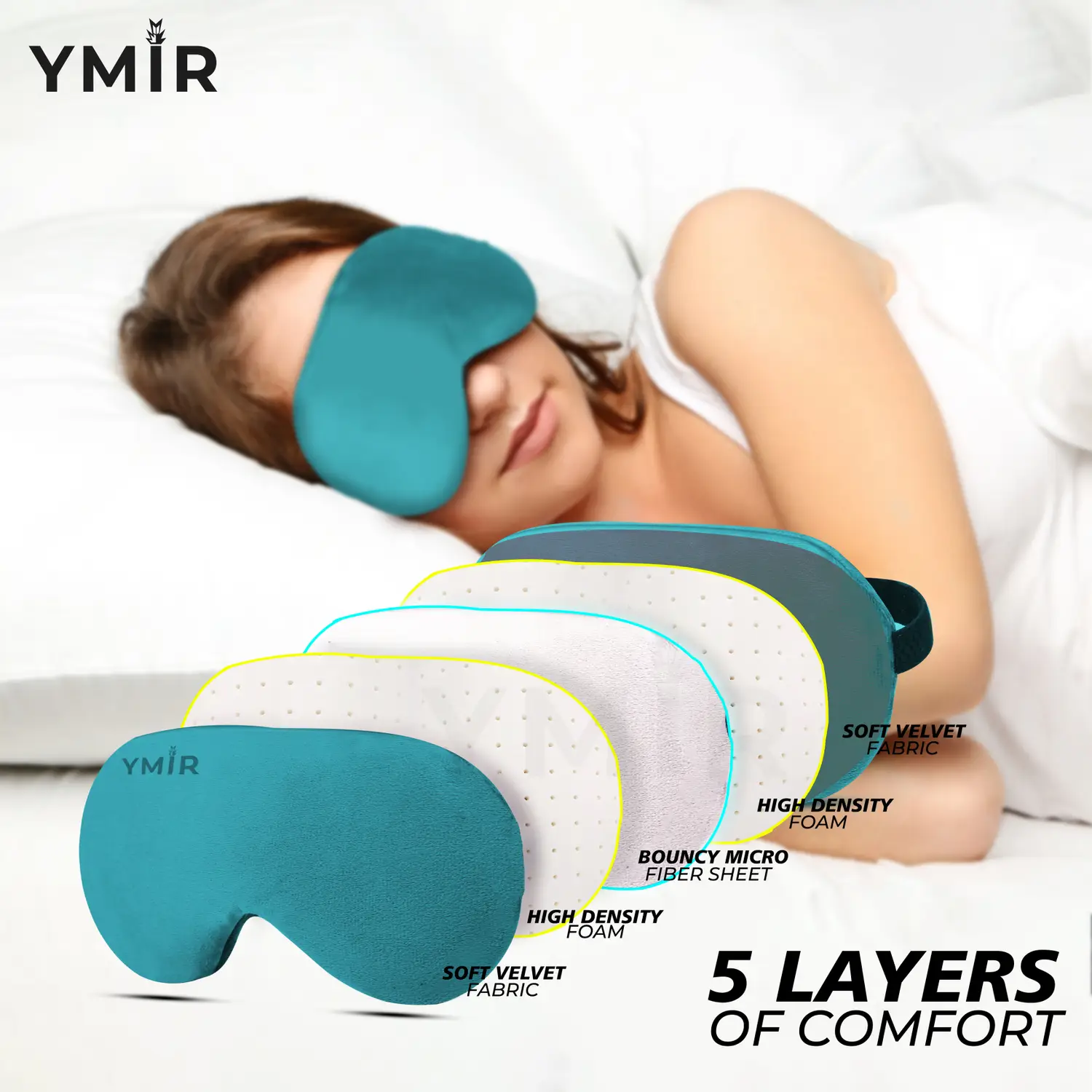 Nap Eye Mask For Sleeping Smooth Sleeping Mask, Sleep Mask With Adjustable Strap - Royal Basket