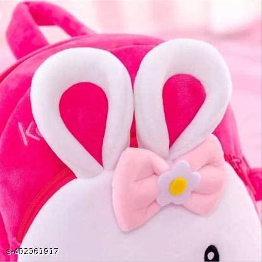 School Bag for Cute Kids for (1-6 Years), Nursery Soft Plush Pink Cute Kitty Bag for Toddlers, Mini Travel Animal Backpack for Baby Boys and Girls - Royal Basket