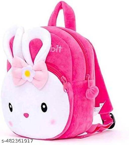 School Bag for Cute Kids for (1-6 Years), Nursery Soft Plush Pink Cute Kitty Bag for Toddlers, Mini Travel Animal Backpack for Baby Boys and Girls - Royal Basket