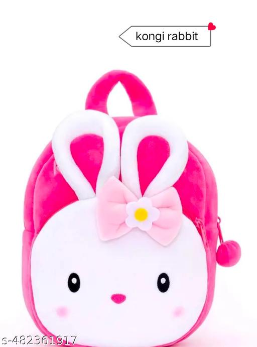 School Bag for Cute Kids for (1-6 Years), Nursery Soft Plush Pink Cute Kitty Bag for Toddlers, Mini Travel Animal Backpack for Baby Boys and Girls - Royal Basket