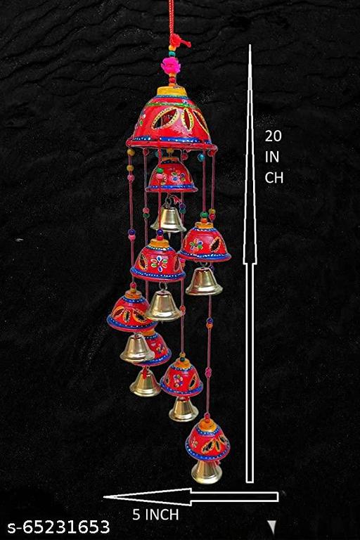 Home Décor Wind Chimes Wall Hanging windchimes Set of  1 Red - Royal Basket